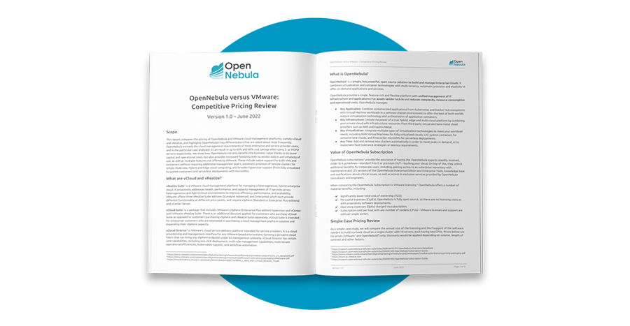 OpenNebula VMware Cloud Reference Architecture - White Paper