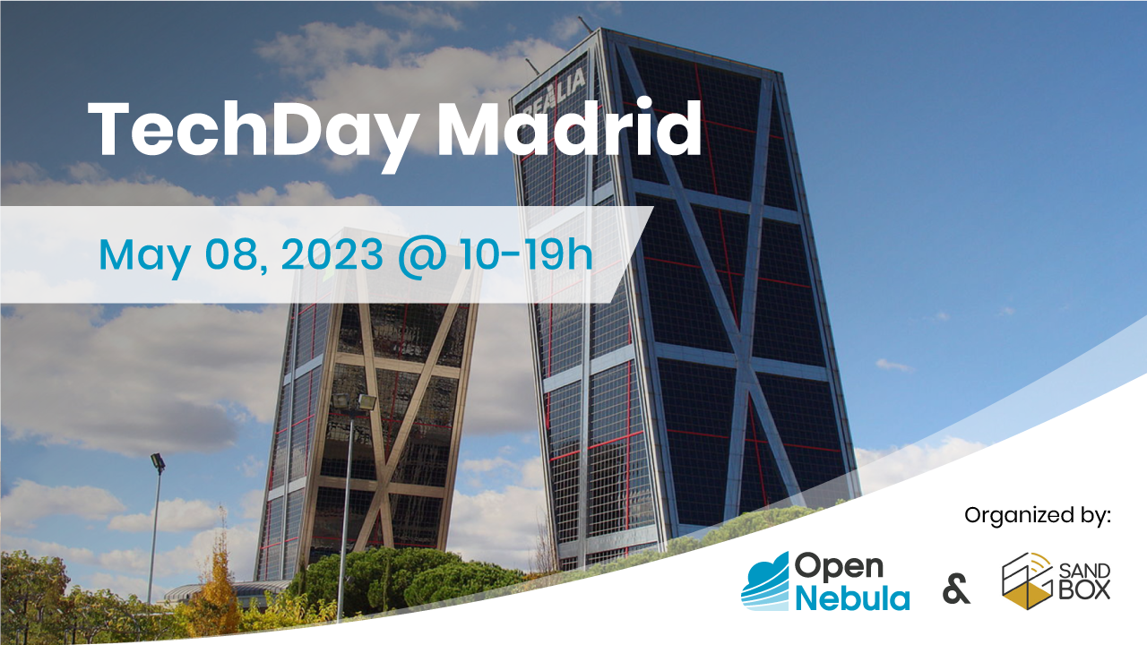 OpenNebula TechDay Madrid 2023 Banner