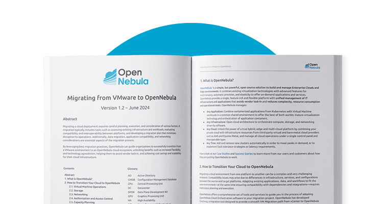 Migrating from VMware to OpenNebula - White paper