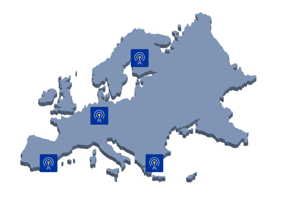 Map of Europe, 6G Trial 