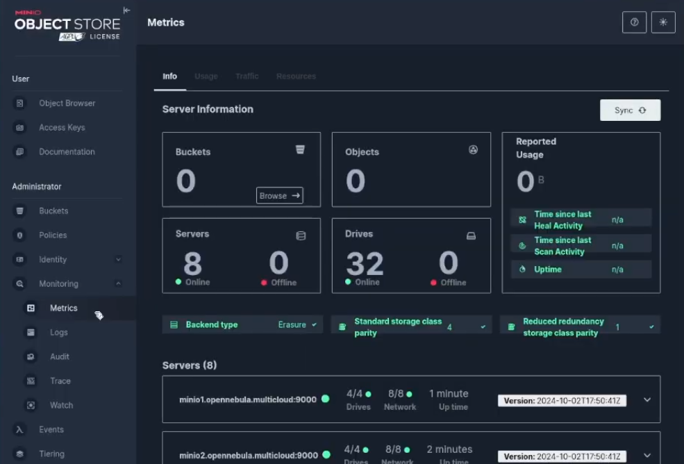 MinIO Multi-Cloud Metrics