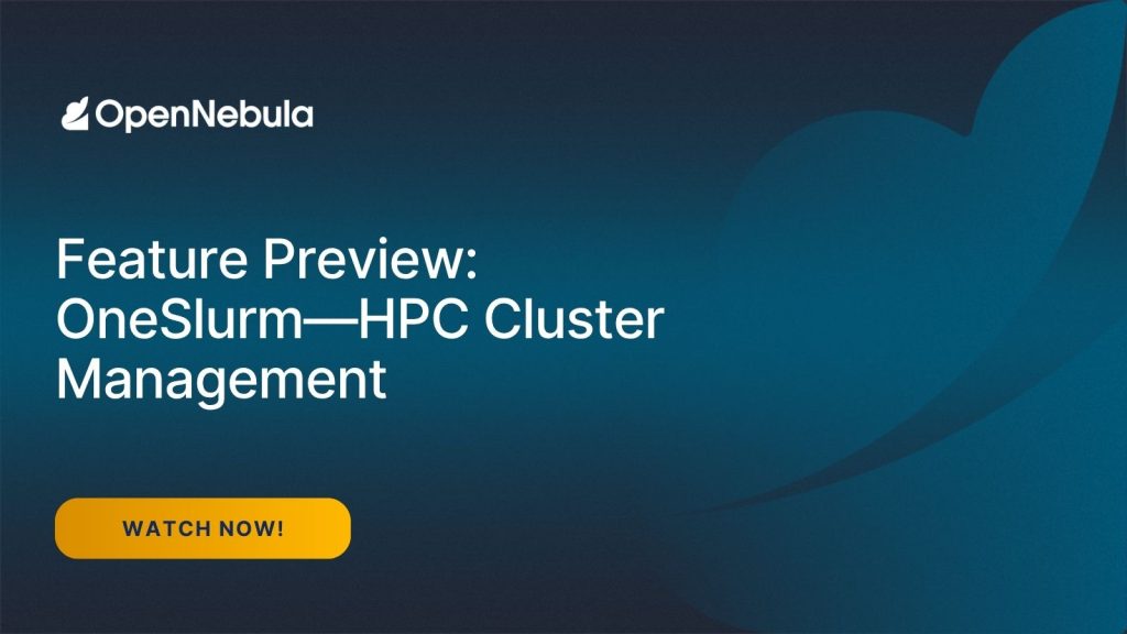 Slurm on OpenNebula: HPC Batch Scheduling for AI Training 1 slurm opennebula