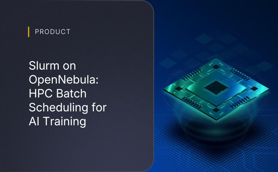 Slurm on OpenNebula: HPC Batch Scheduling for AI Training